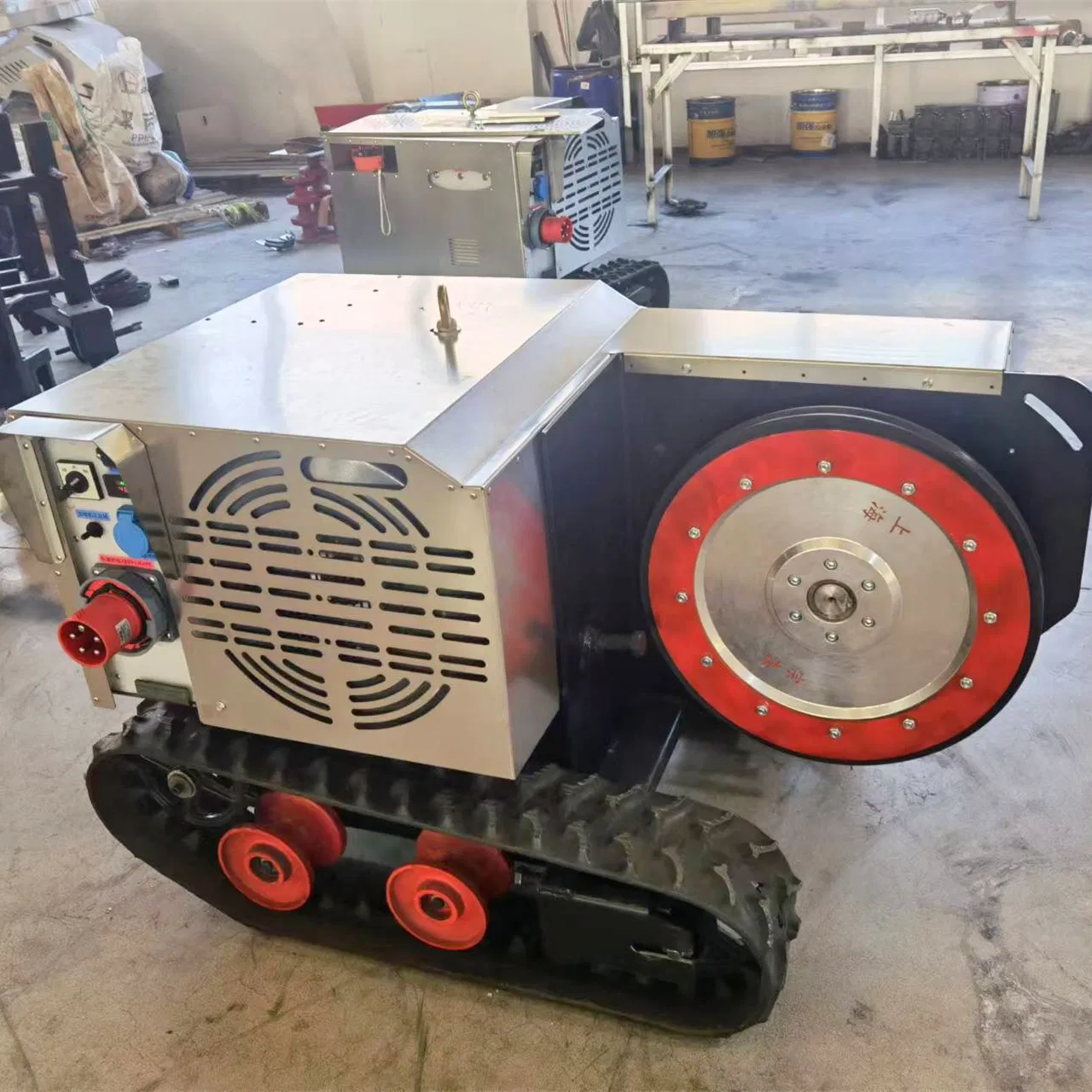 Rubber Track Auto Walking Diamond Electric Motor Wire Rope Saw Cutter Machine