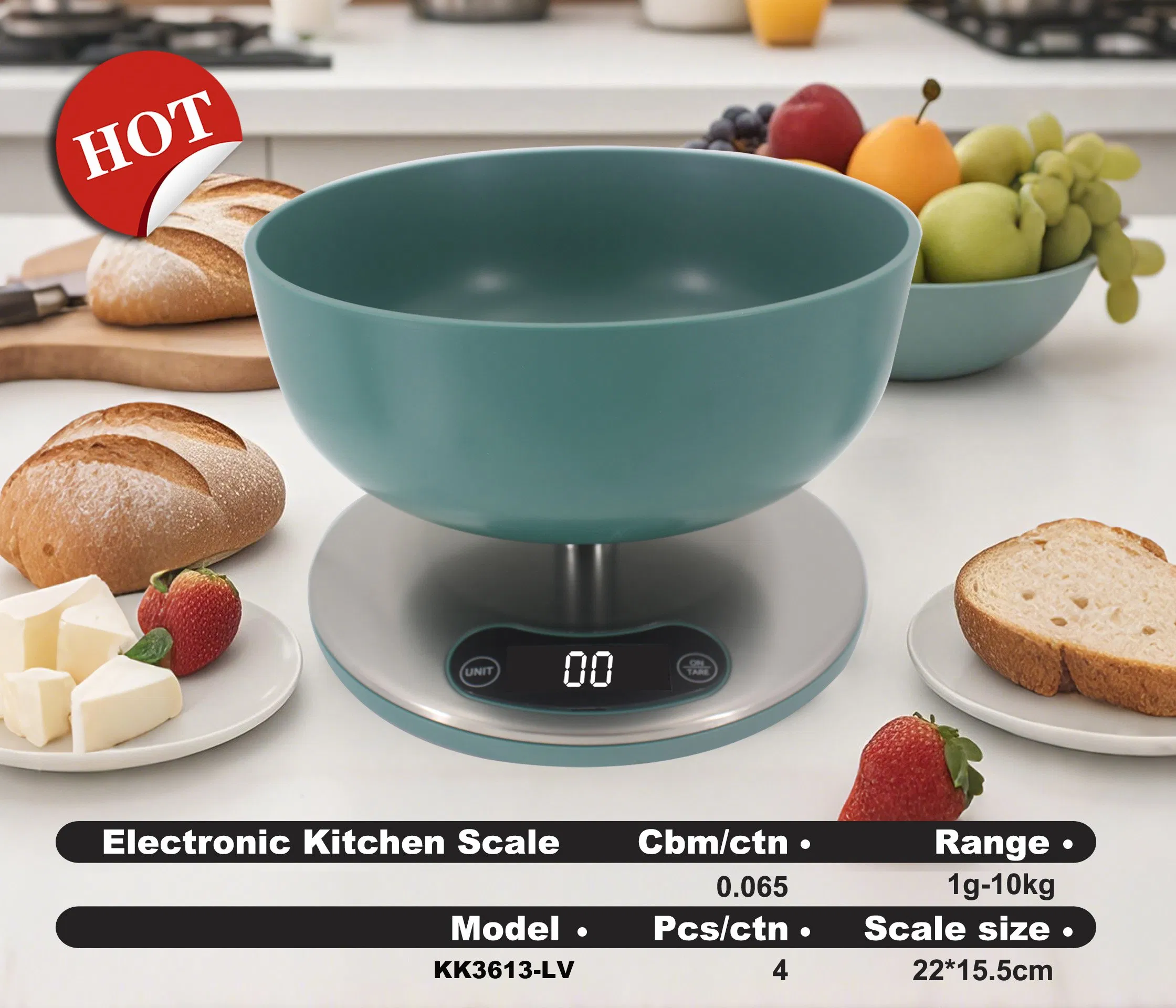 Кухонные весы XINFU KK3613 с чашей 10 кг