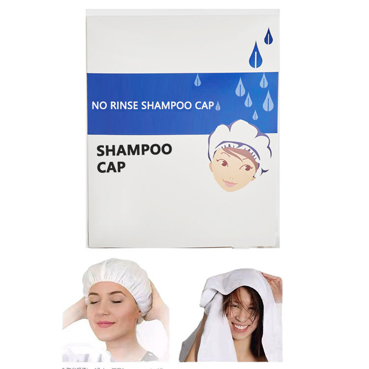 Disposable Hypoallergenic No Water Rinse Free Shampoo Cap Microwaveable Shower Cap