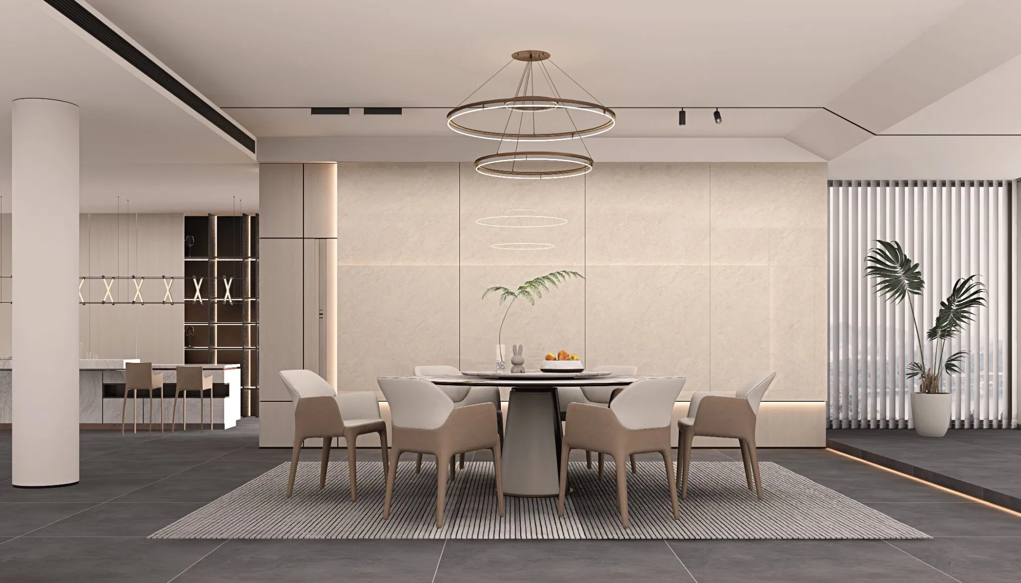 Acid-Resistant 3D Inkjet Wall Texture for Modern Living Rooms