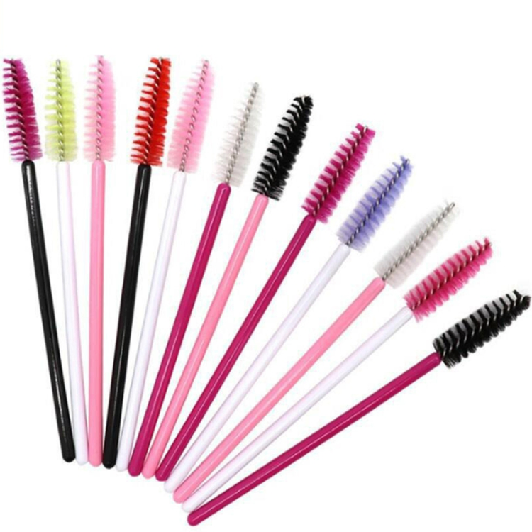 Wholesale Eyelash Brush Eyebrow Mascara Brush Eyelash Beauty Eyelash Makeup OPP Bag 50PCS Nylon