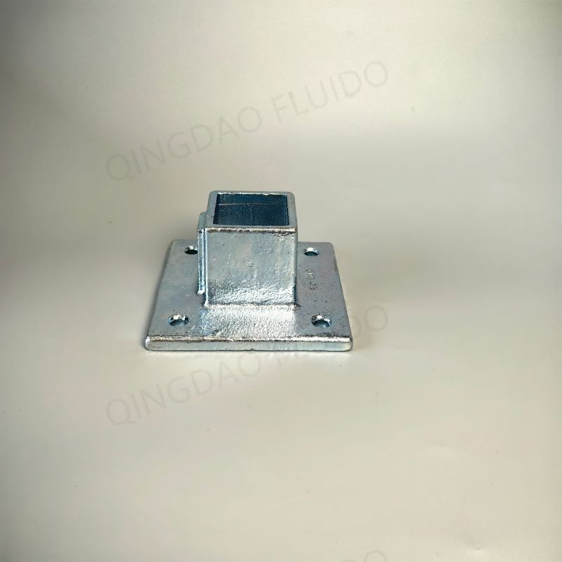 Galvanized Square Pipe Connector 40mm Clamp