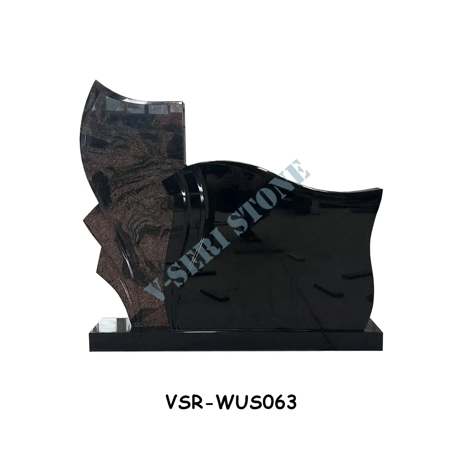 Blue Pearl Monument American Style Tombstone with Customized Carving
