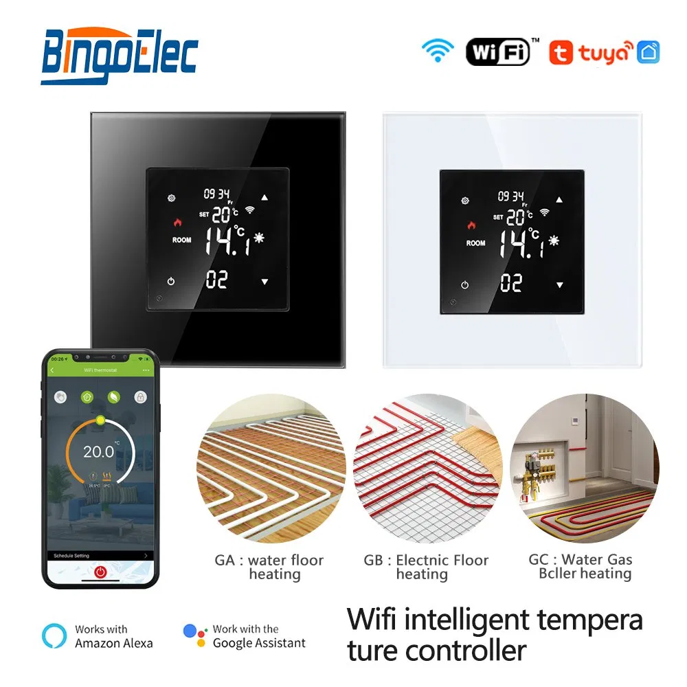Bingoelec Zigbee Tuya Underfloor Water Heating Smart Switch Controller Gas Stove Wall-Hung Boiler Temperature Controller