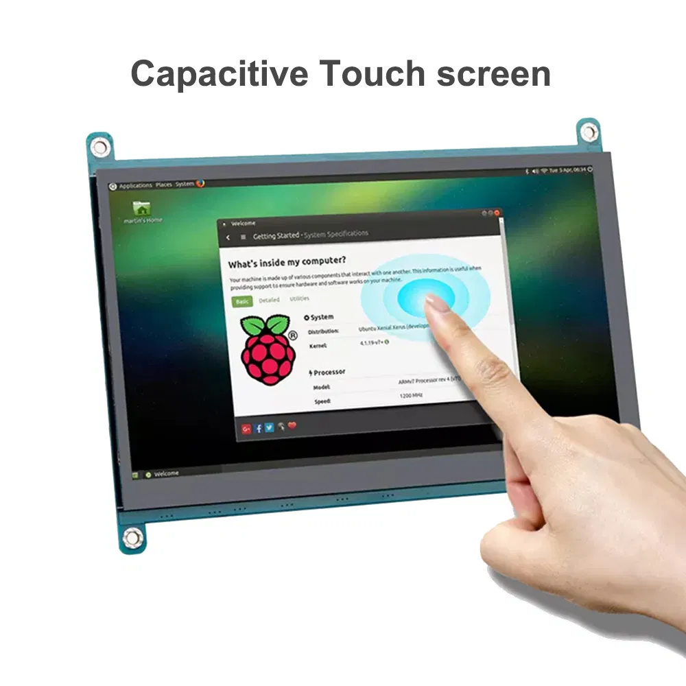 High Transmittance LED Backlight 7 Inch Size Touch Screen for Automotive Instrument