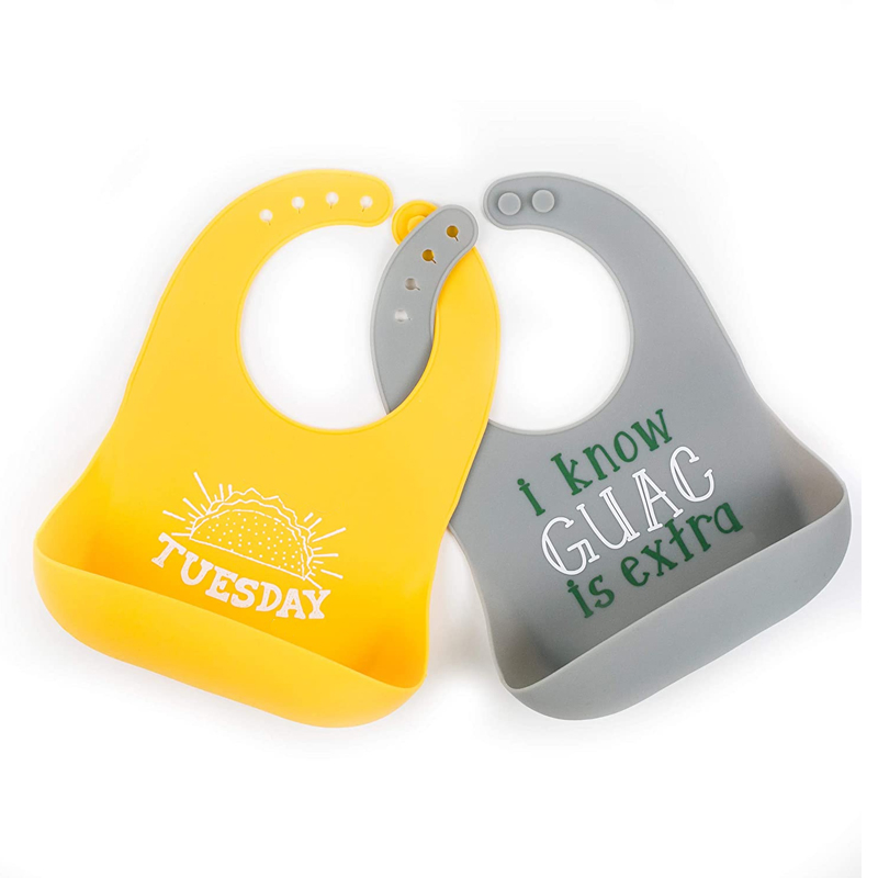 Manufacturer Custom Print Drool Bibs Silicon Baby Bib with Catcher