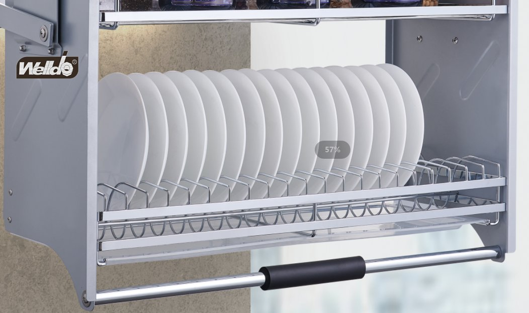 Выдвижная полка для кухни Welldo A223CD, 2-х уровневая