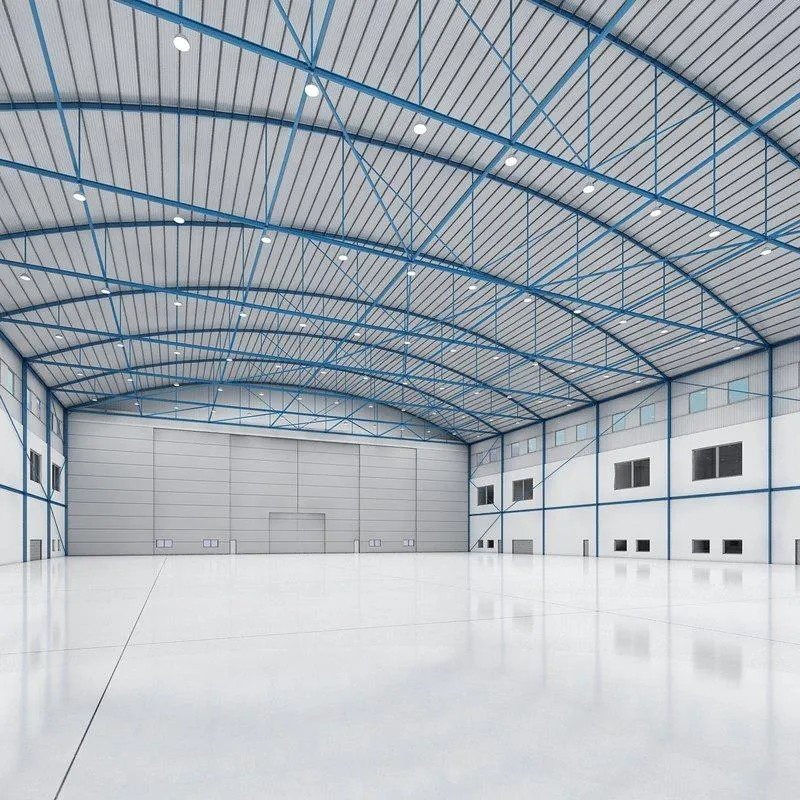 Prefab Light Steel Structure industrial construction prefabricated steel Farm Shed for Storage Cow Sheep Car Garage Hangar Price