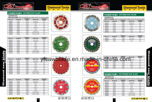 Segmented Circular Diamond Saw Blades for Marble, Granite, Concrete, Stone Material Cutting