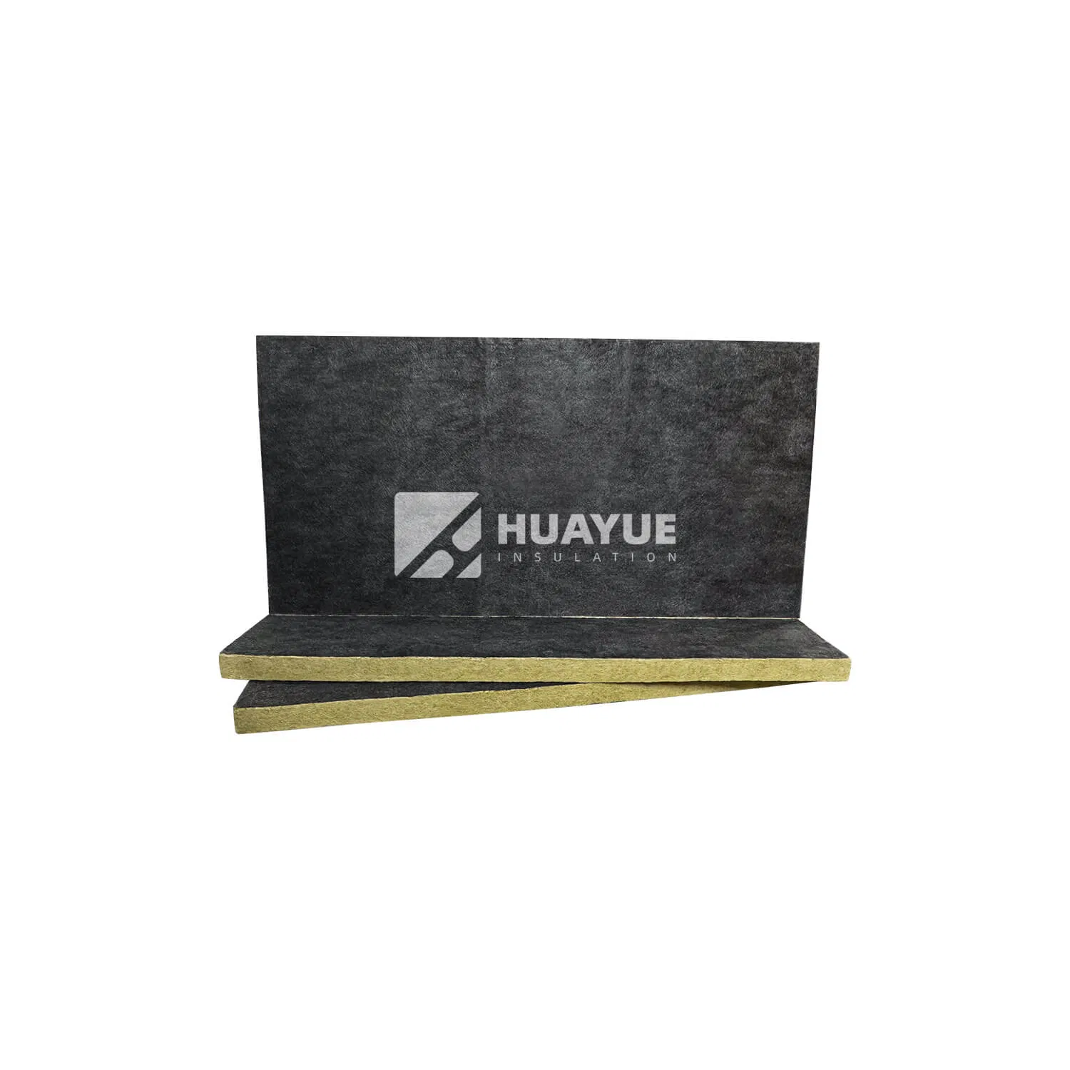 Rock Wool Board Thermal and Acoustic Insulation Rigid Stone Wool Insulation Board with Black Tissue