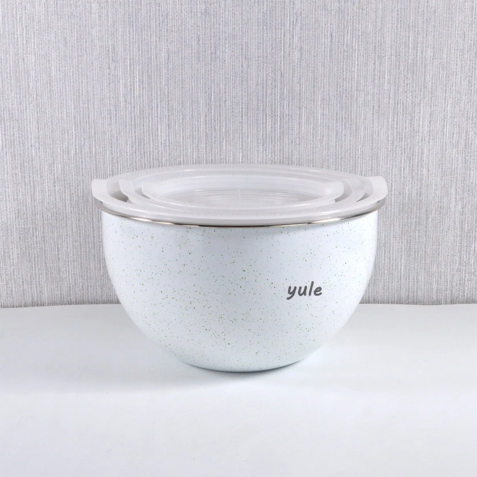 Bakeware Colorful Painting Stainless Steel Mixing Ice Cream Bowl with PE Lid