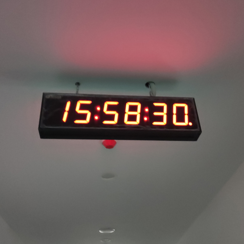 Red LED Digital Wall Clock Electric Time Synchronization System for School