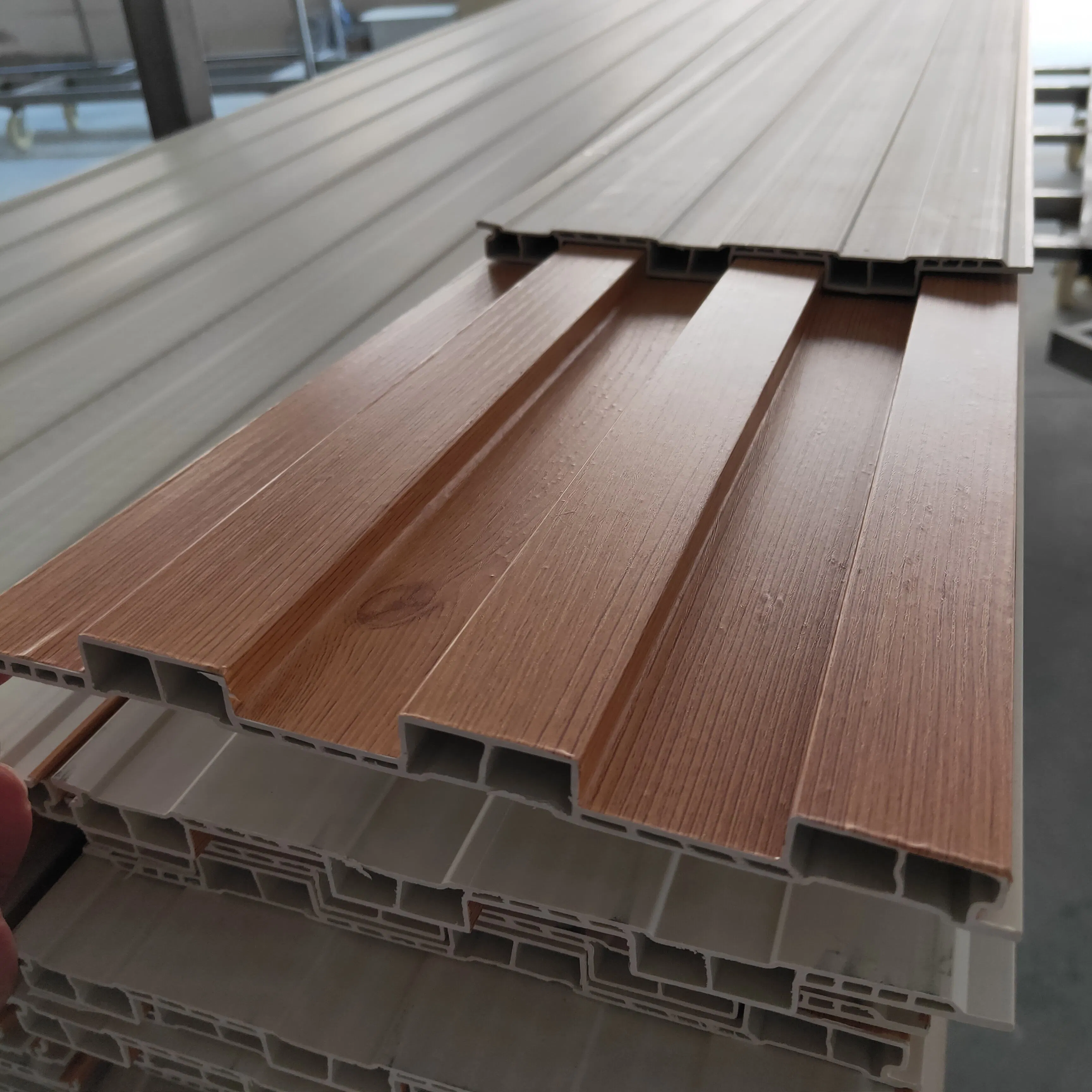 Interior Wall Decorative PVC Grille Plates Wall Panel WPC Cladding for Background