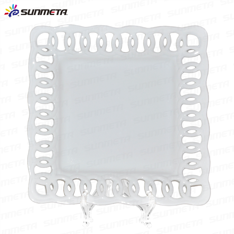 2016 Fashion Decoration 8" Ceramic Engraving Sulimation Plate