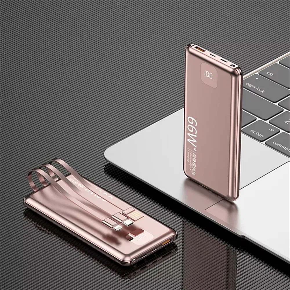 Повербанк Rt-U2 25000mAh со встроенными кабелями