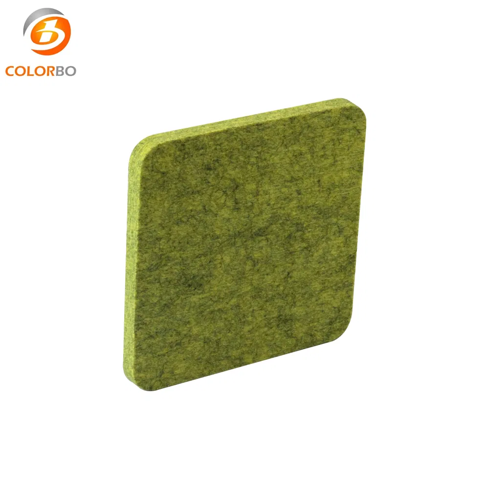 CBA20 Honeybee Yellow Sound Absorption Materials Polytester Fiber Acoustic 9mm Panel