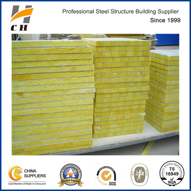 Galvanised Fiiberglass Wool Sandwich Panel Insulation Board