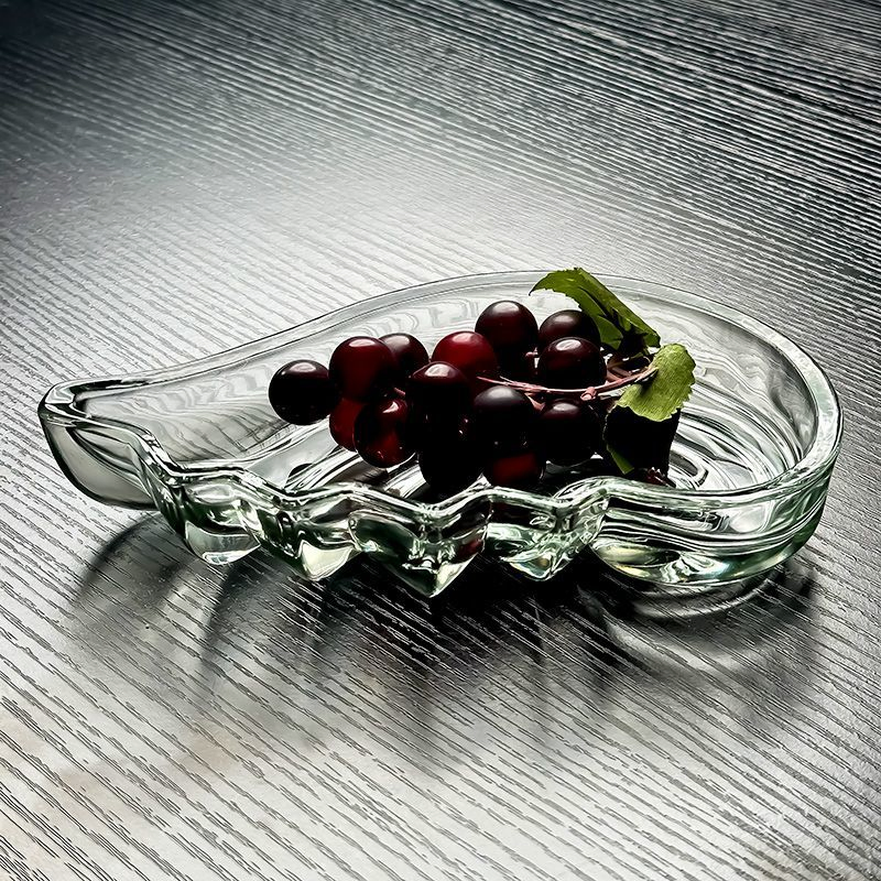Customized Clear Glassware Home Dish Flat Glass Plate Decorative Glasses Fruit Plate