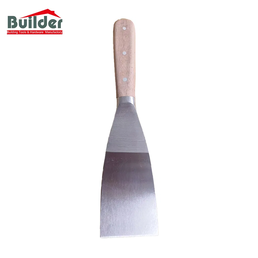 Stainless Steel Metal Wallpaper Scraper Paint Filing Knife Putty Knife with Wooden Handle