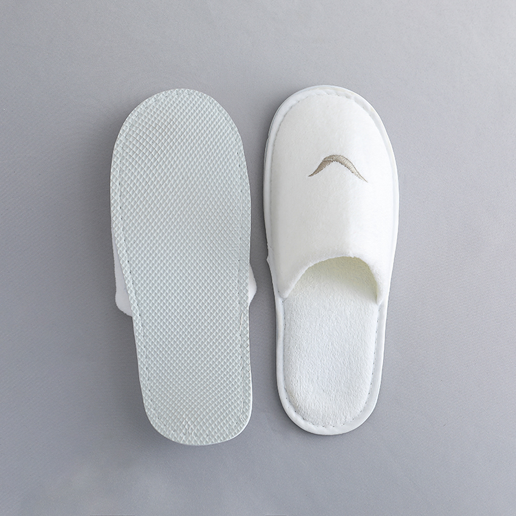 High Quality Hotel Printing Logo Terry Fabric Slipper Wholesale