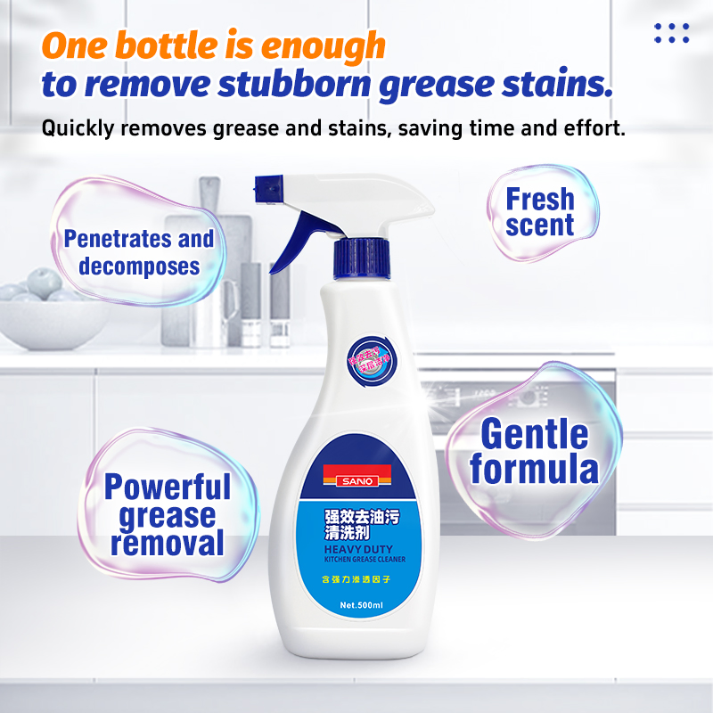 Sanvo Kitchen Grease Cleaner Oil Stain Removal Household Cleansing Agent Grease Kitchen Cleaning Spray Hood Oven Degreaser Spray