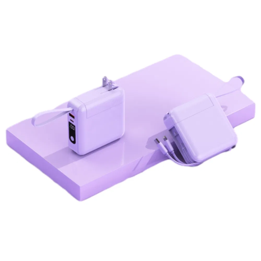 Пауэрбанк 20000 мАч с быстрой зарядкой и встроенным адаптером