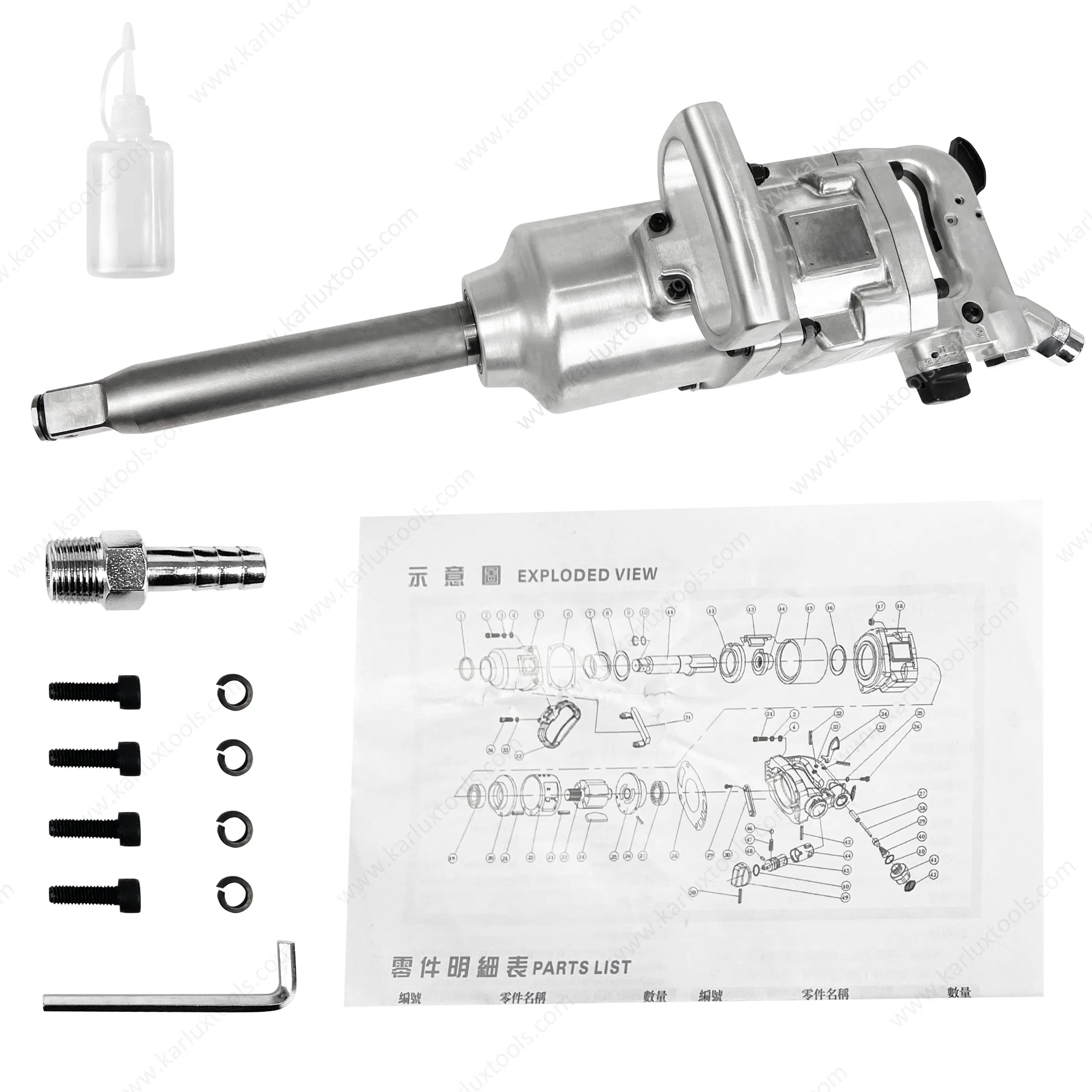 M42 Industrial Air Tools 1 Inch Pneumatic Impact Wrench Automotive Truck Tire Power Tools