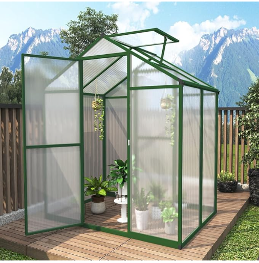 Теплица мини стеклянная 180x120 см для сада