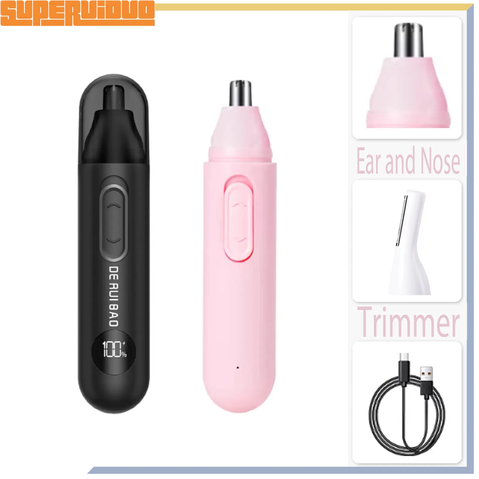 Accurate Facial Detail Grooming Shaver Ear and Nose Trimmer
