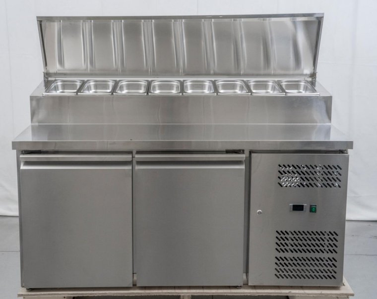 with Smart Thermostat CE RoHS TUV Sh3700 with Gn Pans Working Table Extra Large Commercial Refrigerator for Catering Chiller Fridge Counter