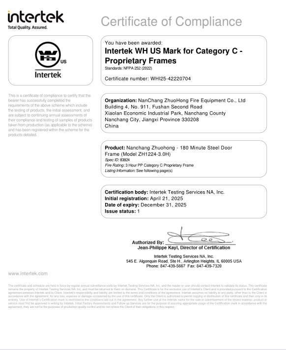 AIS Customized Quality with Glass Metal Hotel Room Rated Fire Resistant Doors Steel Fire Proof Exit Doors
