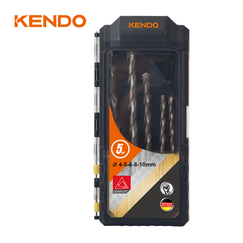 Kendo 5PCS Multi-Purpose Twist Drill Bit Set Marble Drill Bits Rock Drill Bits