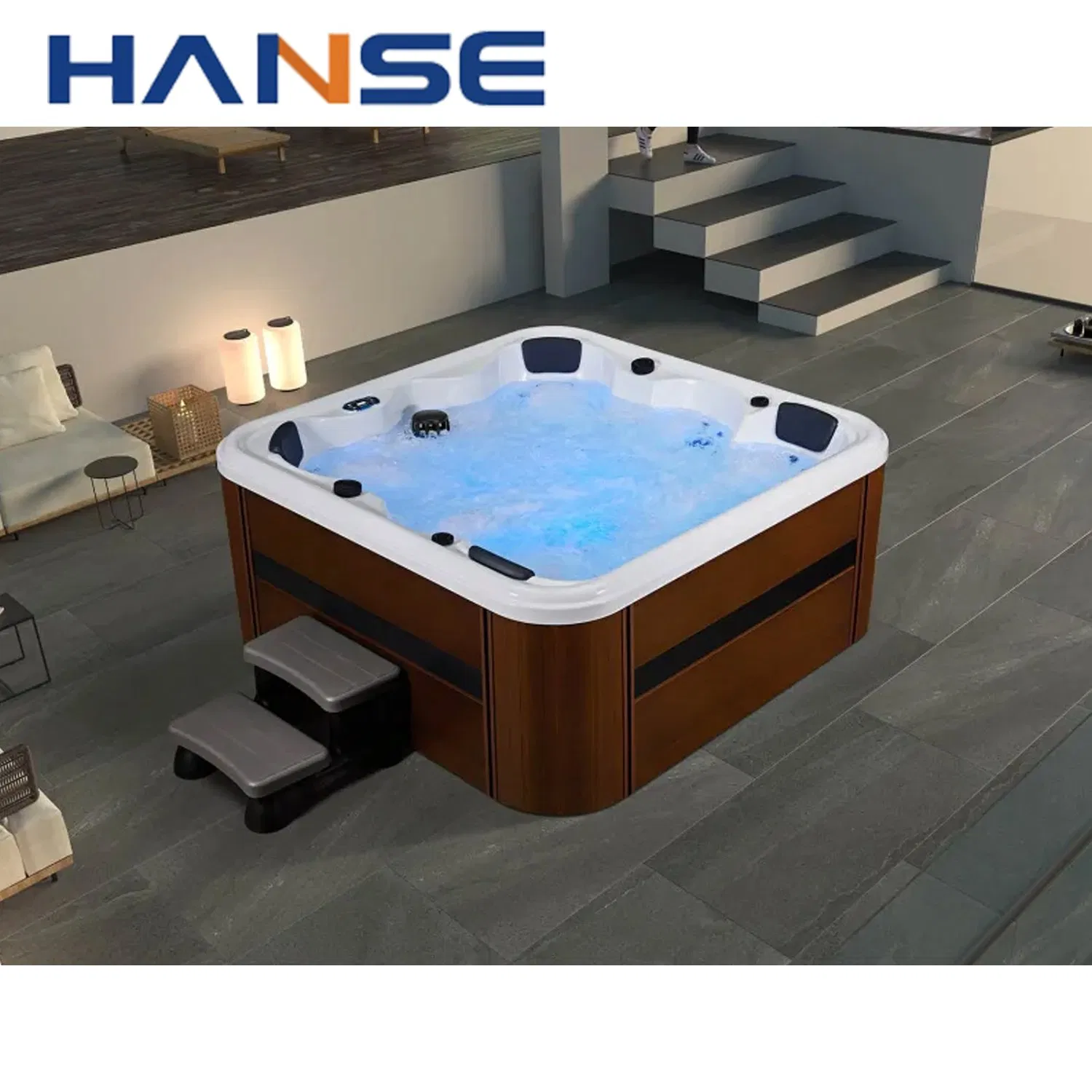 Гидромассажная ванна SPA на 6 человек, уличная, акриловая