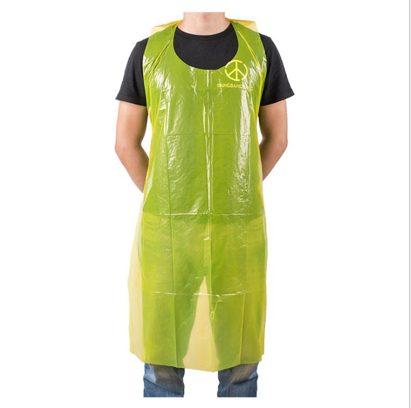 Loose Disposable Flat Packed Aprons with 1% Anti Static