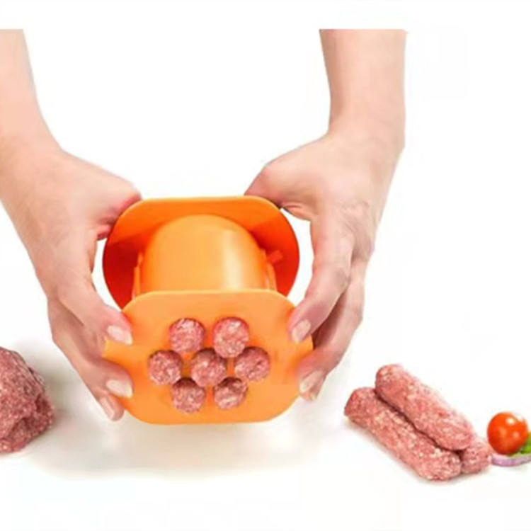One Press Barbecue Grilling Manual Hot Dog Sausage Mold Filler Stuffer