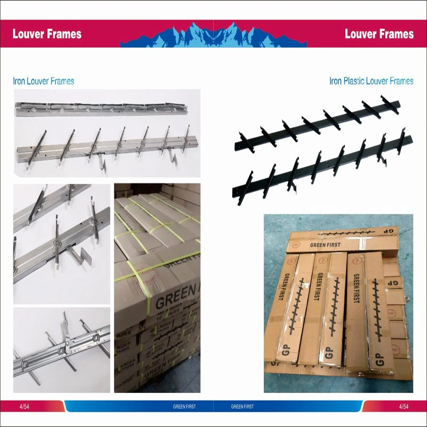 Aluminum Plastic Louver Frames / Shutter Bracket