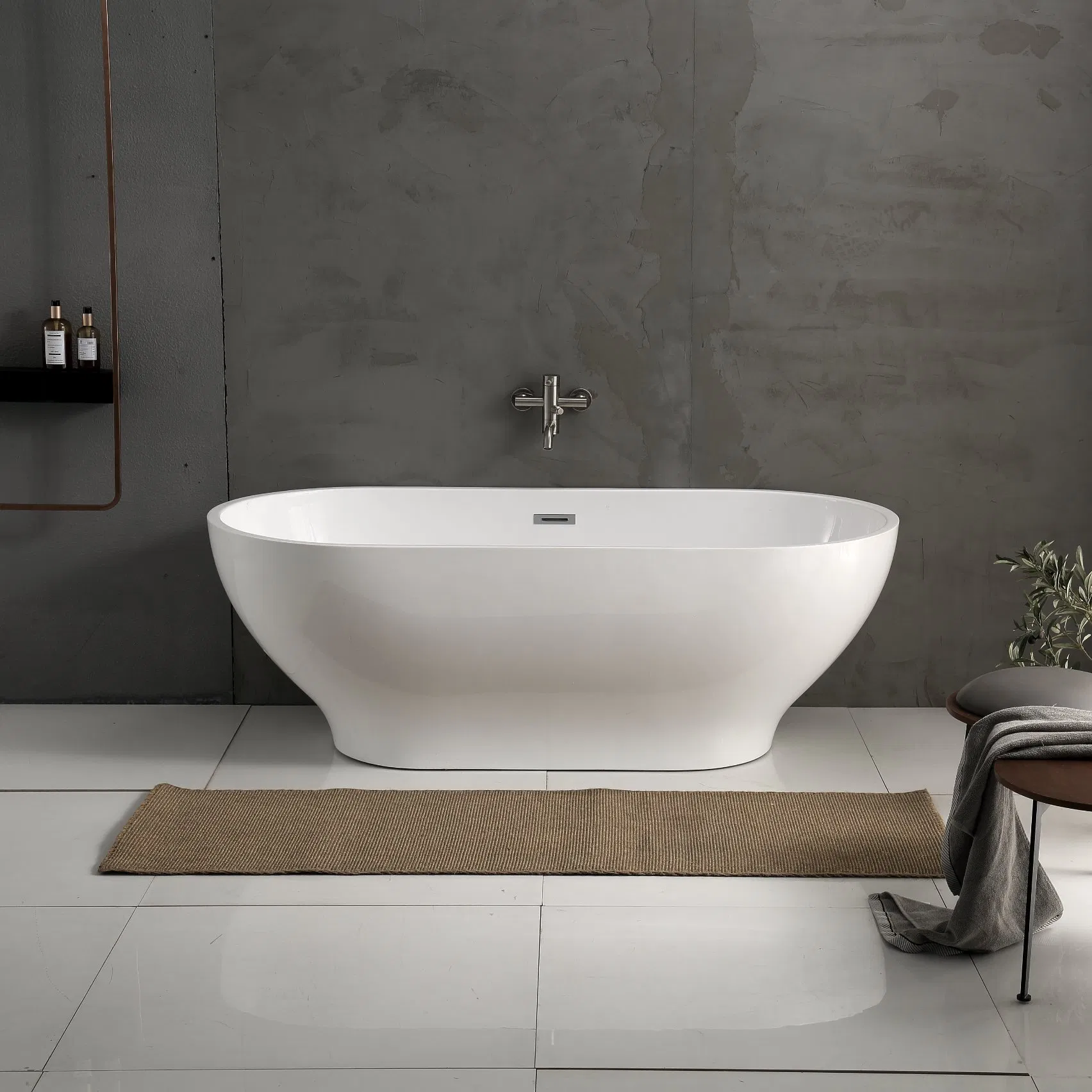 Bathroom Sanitaryware Compact Yet Stylish Acrylic Freestanding Adult SPA Soaking Hot Bathtub