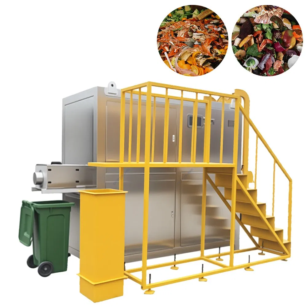Fully Automatic Bio Organic Food Kitchen Waste Recycling Composting Machine Factory Sale Food Waste Disposer Kitchen Waste Crushing and Dewatering Machine