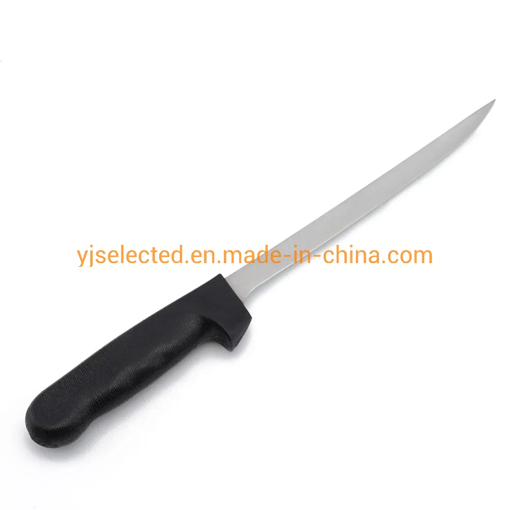 9 Inch Filet Narrow Blade Boning Knife with White Handle