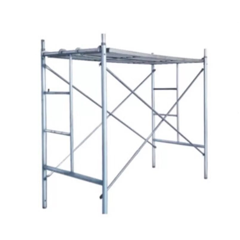 Pre Galvanized Steel Tubular Main Cross Brace Ladder H Type Frame Scaffolding