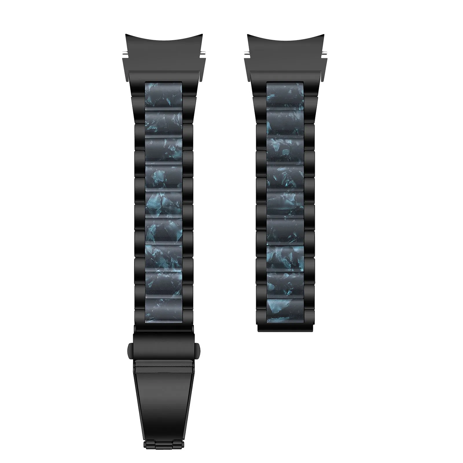 for Samsung Galaxy Watch 4 Resin Stainless Steel Clasp Strap Bracelet for Samsung Watch 4 Classic 40 42 44 46 mm