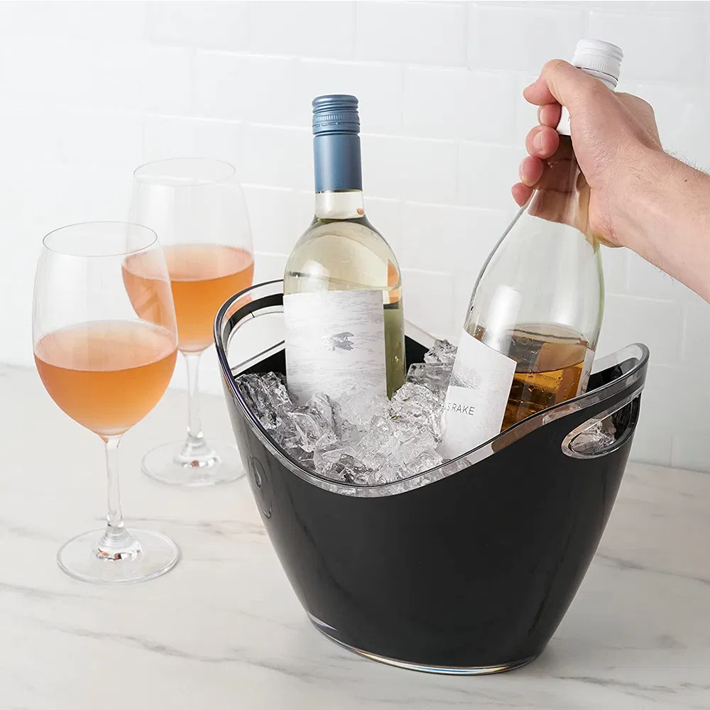 Indoor & Outdoor Home Kitchen Drink Bucket, Party Tubs for Drinks, 2 Bottles Capacity, Champagne & Wine Chiller Bucket