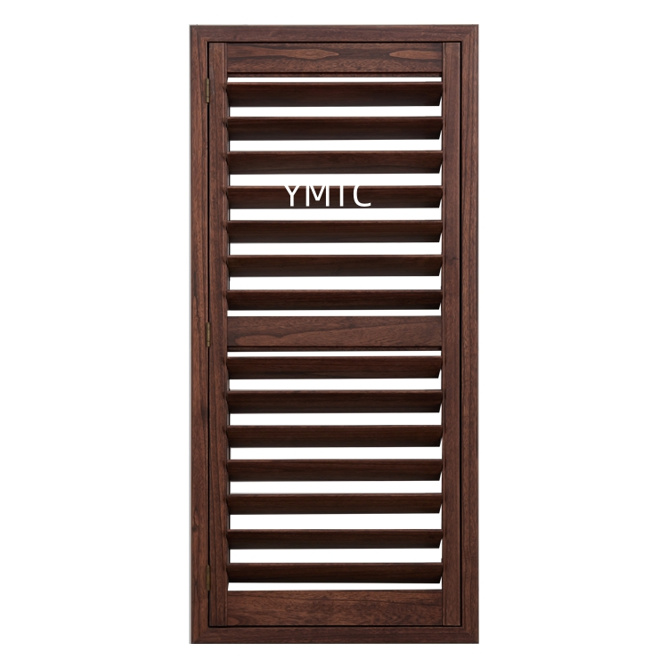 Modern Custom Paulownia Wood Horizontal Louver Adjustable Window Plantation Shutter