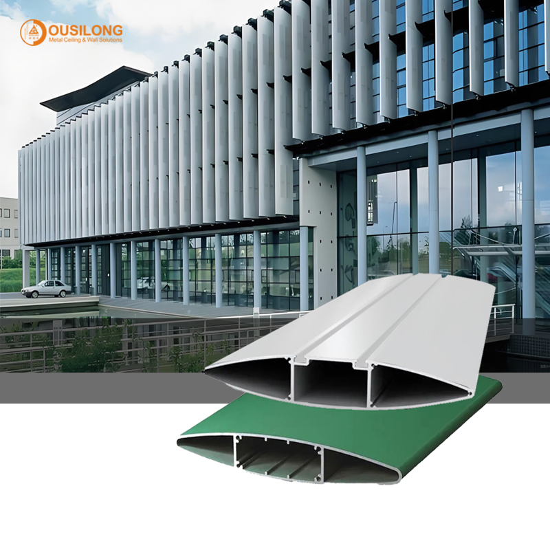 Customized Window Wall Aluminum Louvers Residential Office Exterior Sun Shade Louvers