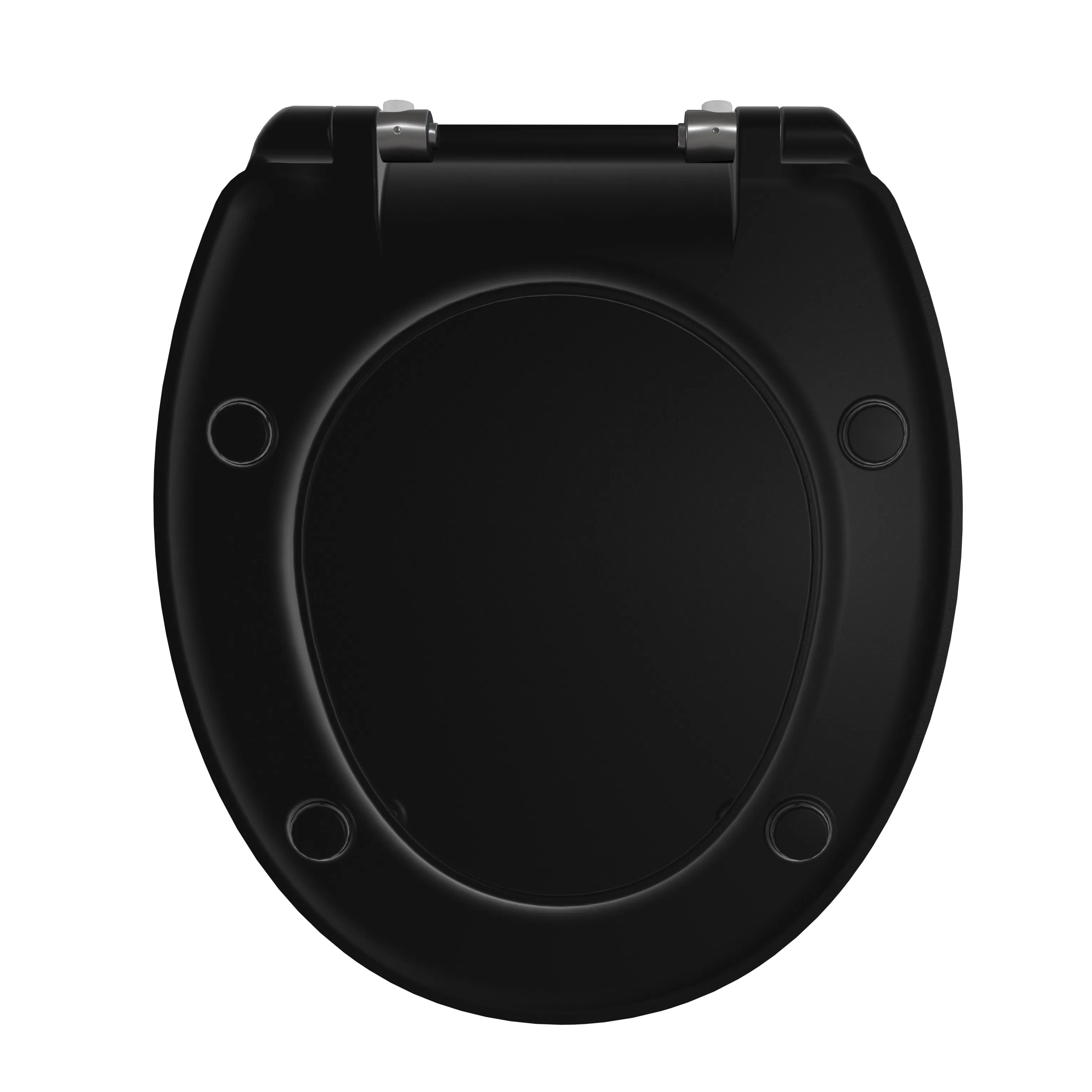 Matt Super Ultra Slim Design Fits Most EU Pans Black Toilet Seat