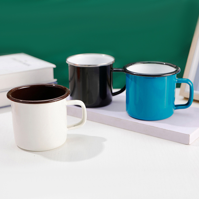 Эмалированная кружка с логотипом на заказ, 400 мл