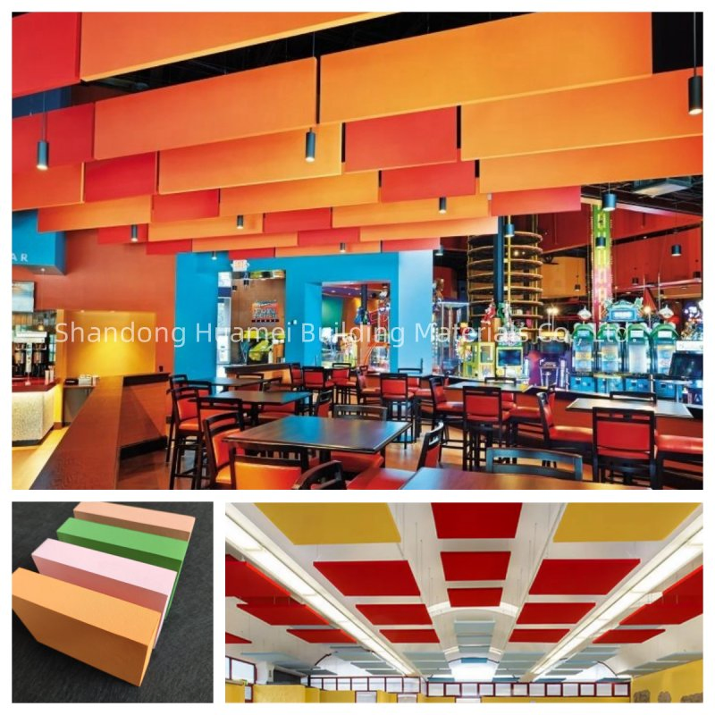 Acoustical Drop Ceiling Tiles Fiberglass Suspended Ceiling for Office Blocks