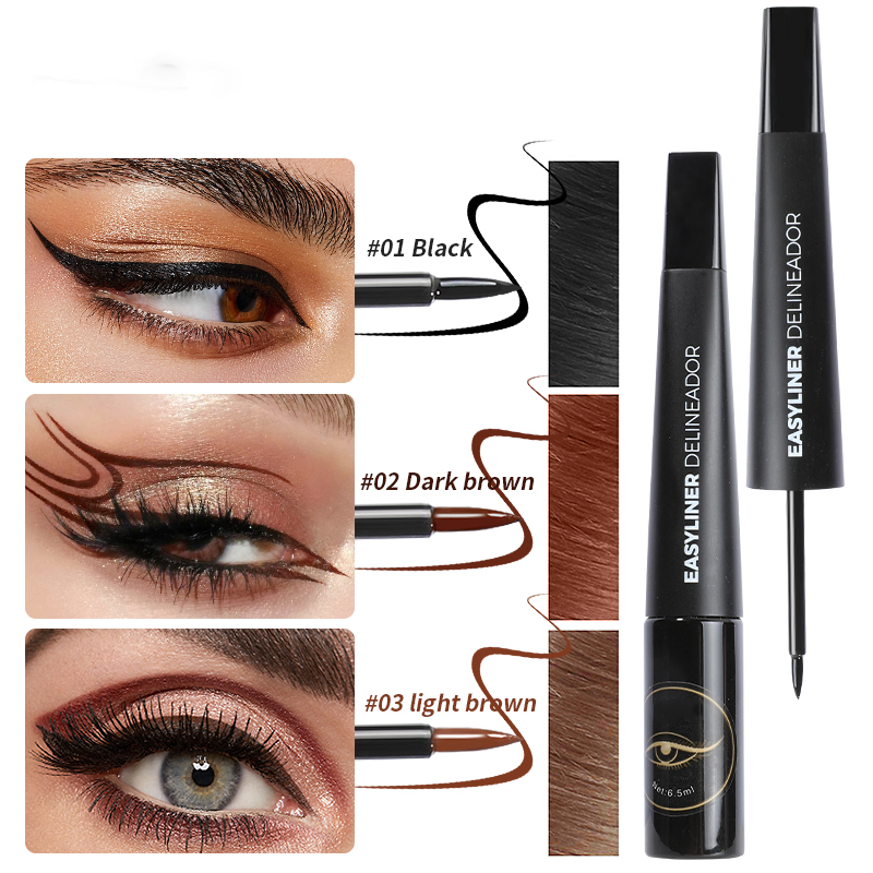 3 Seconds Quick-Dry Forming and Anti-Halo Waterproof Eyeliner Cosmetics for Long-Lasting Makeup