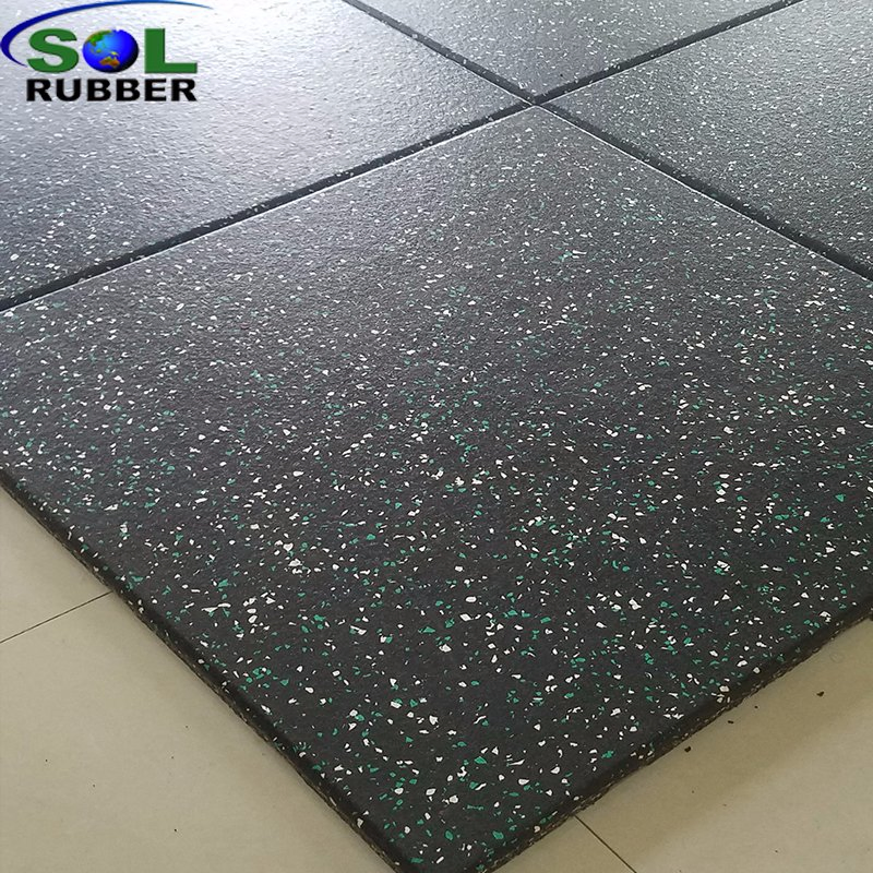 Sol Rubber Easy to Maintain 20mm Fitness Rubber Gym Safety Flooring Mat