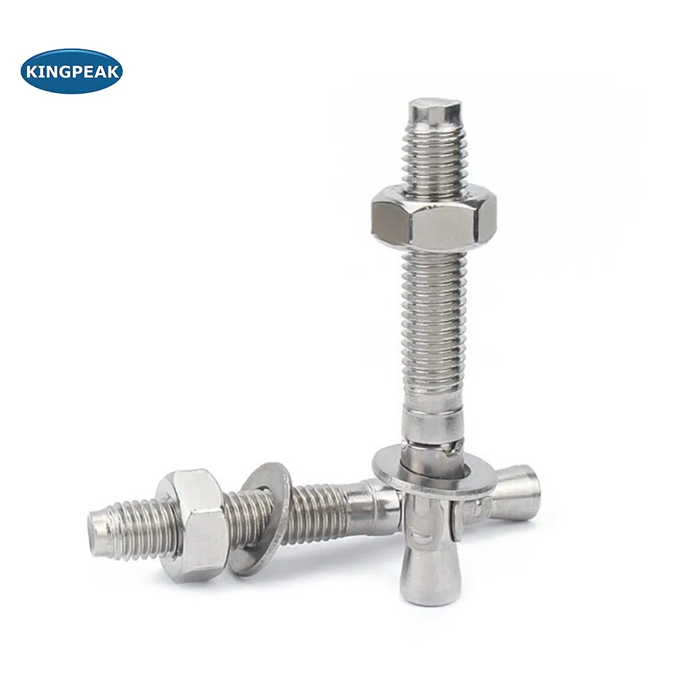 High-Strength Stainless Steel 304 Concrete Wedge Anchor Bolts